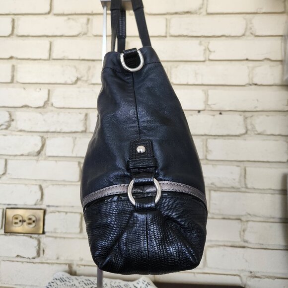 Euc Coach Ashely Black Siaffiano Leather Handbag Purse - Picture 5 of 14